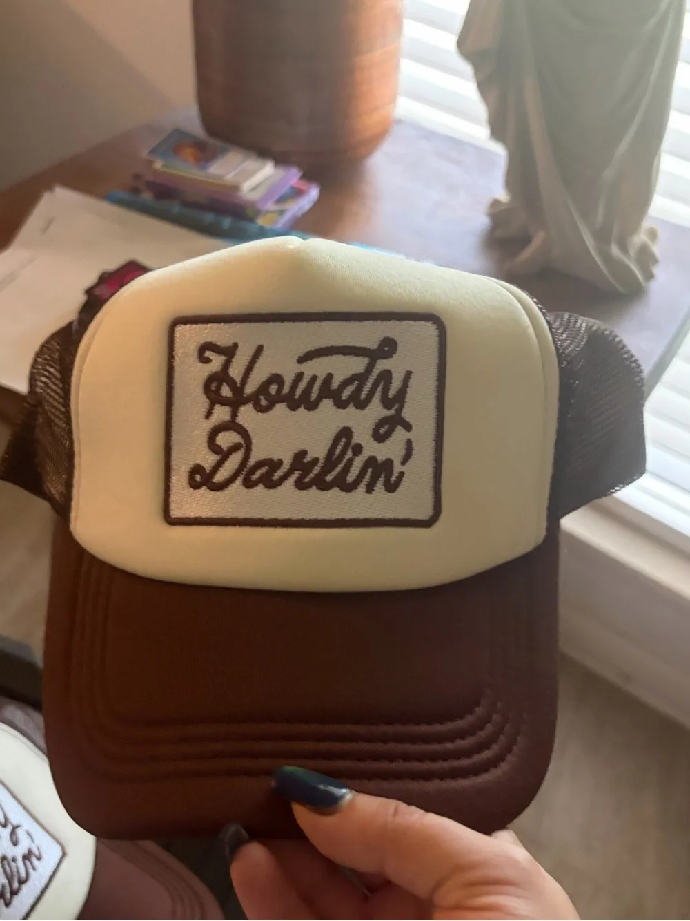 Howdy Darlin' Brown & Cream Trucker Hat